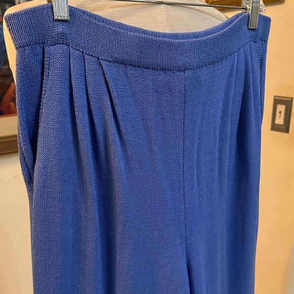 St. John Collection Santana Knit Periwinkle Elegant Blue Women's Pants Size 6 - Picture 2 of 11